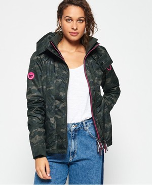 Superdry Print Arctic Hooded Pop Cipzár SD-Windcheater Női Kabát Camo | SZMWR1934